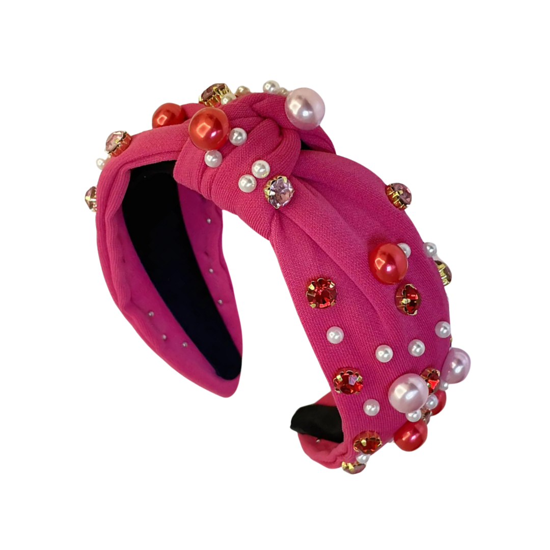 Hot Pink Bedazzled Headband