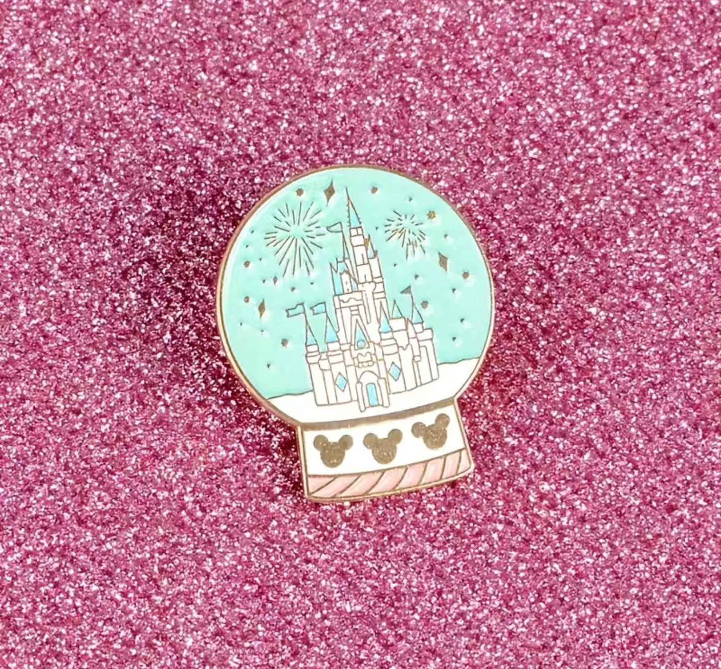 Snow Globe Castle Pin