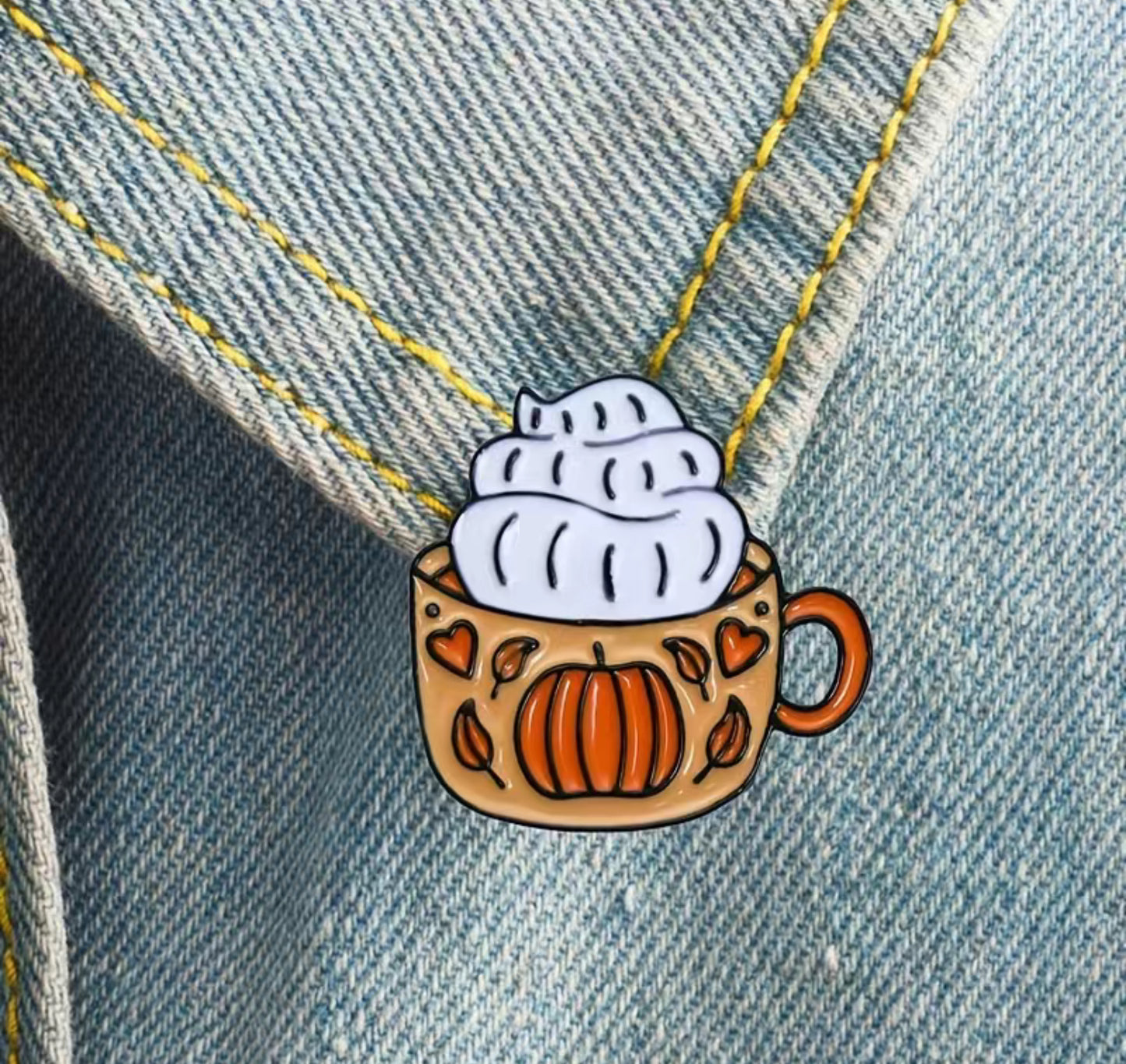 Fall Pumpkin Cup Pin