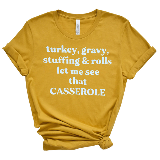 Turkey, Gravy, Stuffing & Rolls Let Me See That Casserole